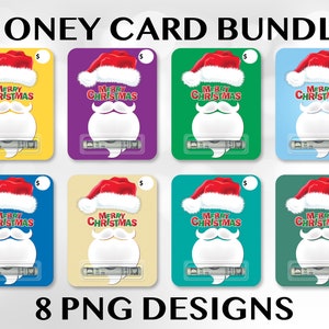 Carta denaro natalizia, Carta denaro PNG, Design carta denaro, Titolare carta regalo di Natale, Porta denaro PNG, Sublimazione carte denaro natalizio