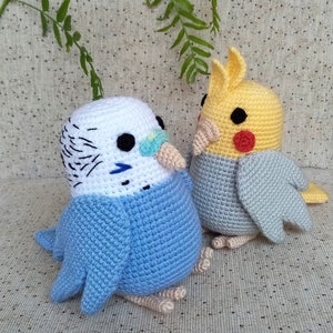 Budgie Bird Amigurumi Pattern, crochet pattern, budgerigar,soft toy pattern, amigurumi pattern PDF, cockatoo, amigurumi cockatiel pattern