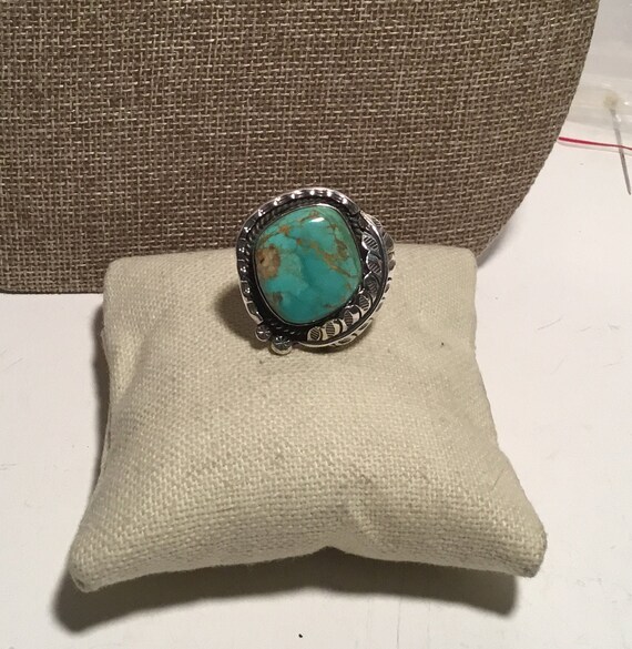 Ashley Signed Navajo Coral Sterling Silver Band Ring Native American Ashley Signed Navajo Coral Sterling Silver Band Ring Native American