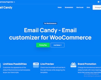 E-mail Candy Pro met licentiesleutel - E-mailaanpassing voor WooCommerce - Onbeperkt websitegebruik - Levenslange automatische updates