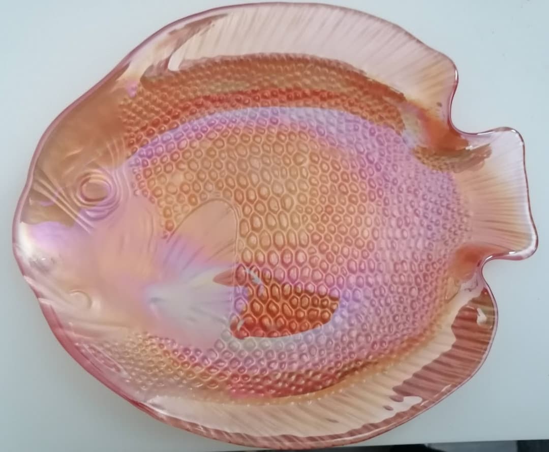 Pearlescent Vintage Fish Plate Serving Platter Etsy