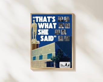 Poster zur TV-Serie „The Office“ – „Das hat sie gesagt“ – Retro-Zitat – Wandbild zum Ausdrucken und Herunterladen