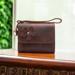 Cartera de piel auténtica para mujer, con múltiples compartimentos: elegante y funcional, ideal como regalo para mamá o esposa, ideal para cumpleaños.
