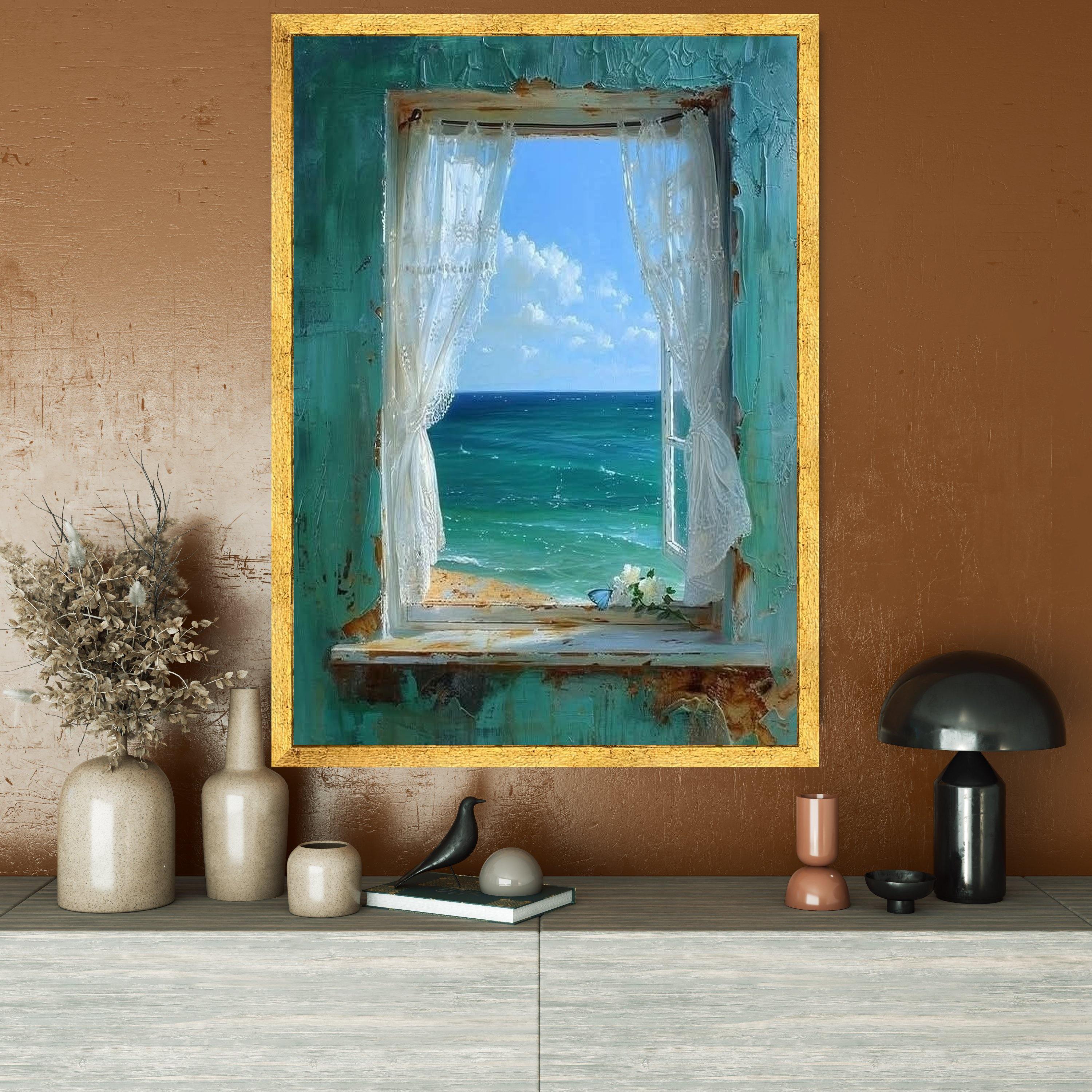 Coastal Ocean View Canvas Print – Seaside Wall Art Ready to Hang ...