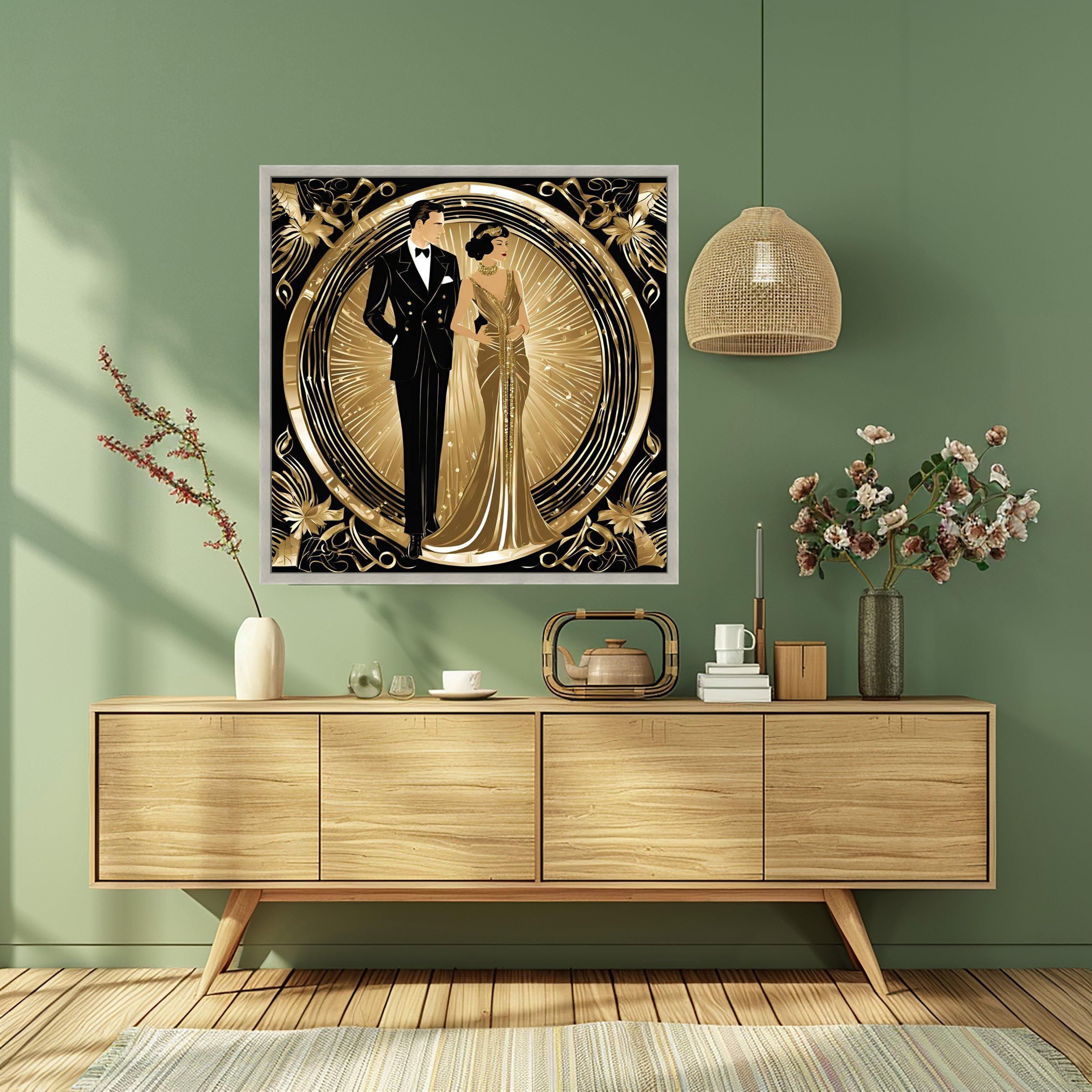 Elegant 1920s Couple Canvas, Art Deco Wall Art, Vintage Glamour Decor ...