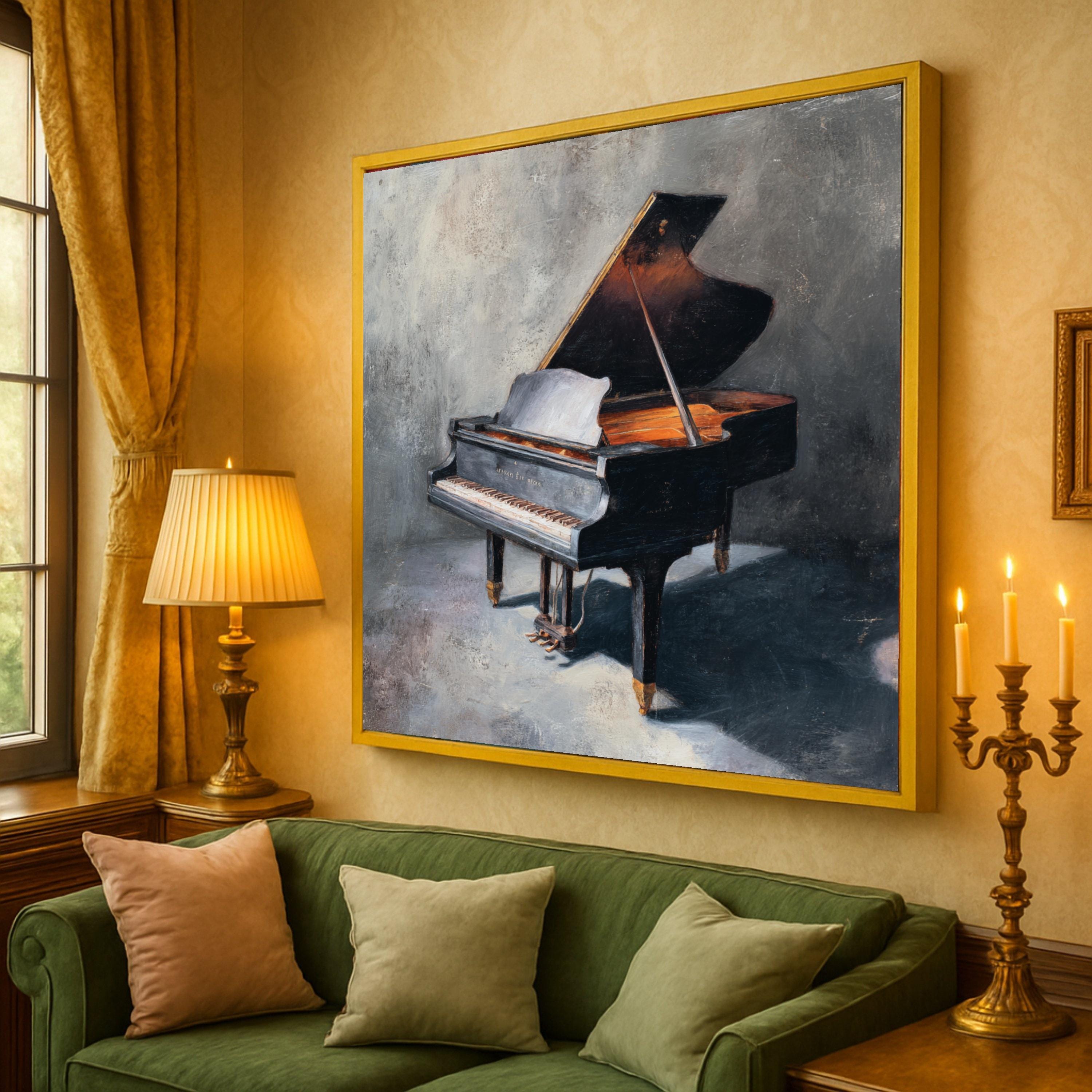 Buy Elegant Grand Piano Canvas Print – Musical Wall Decoration
