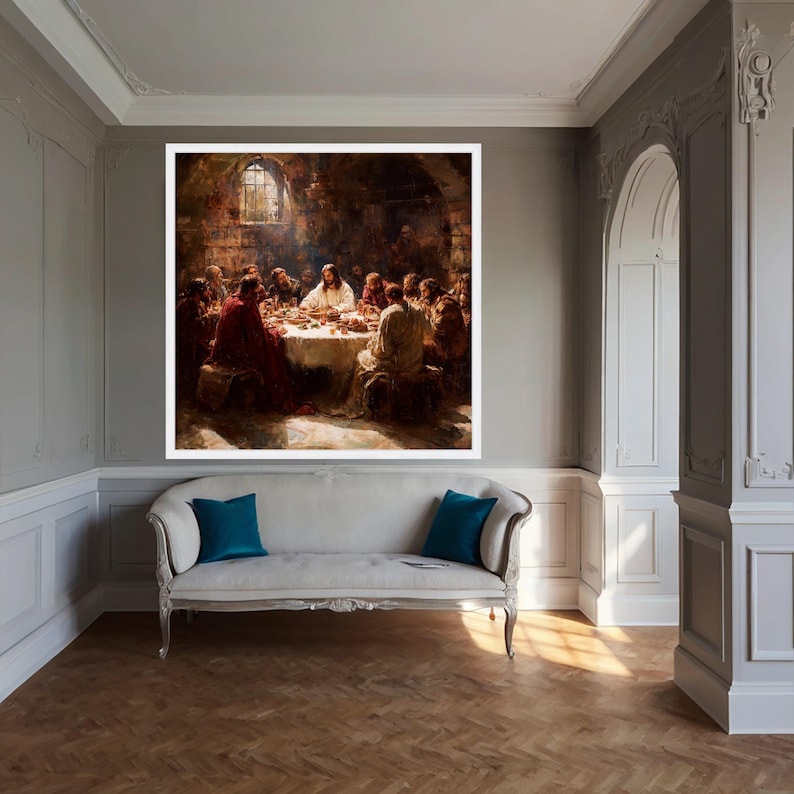 The Last Supper Wall Art Canvas, Religious Decor, Christian Canvas ...