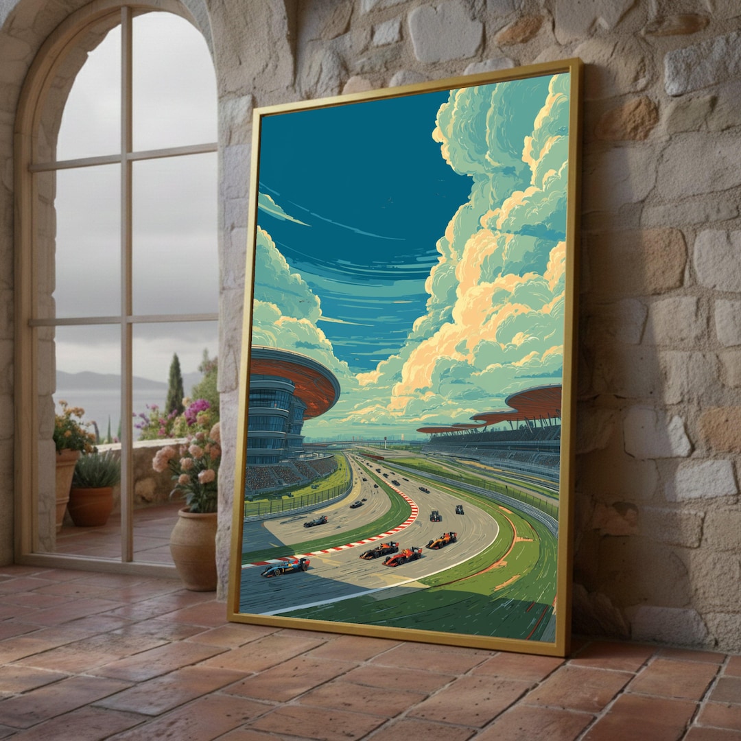 Formula Race Track Canvas Print – Motorsport Wall Decoration – Racing ...