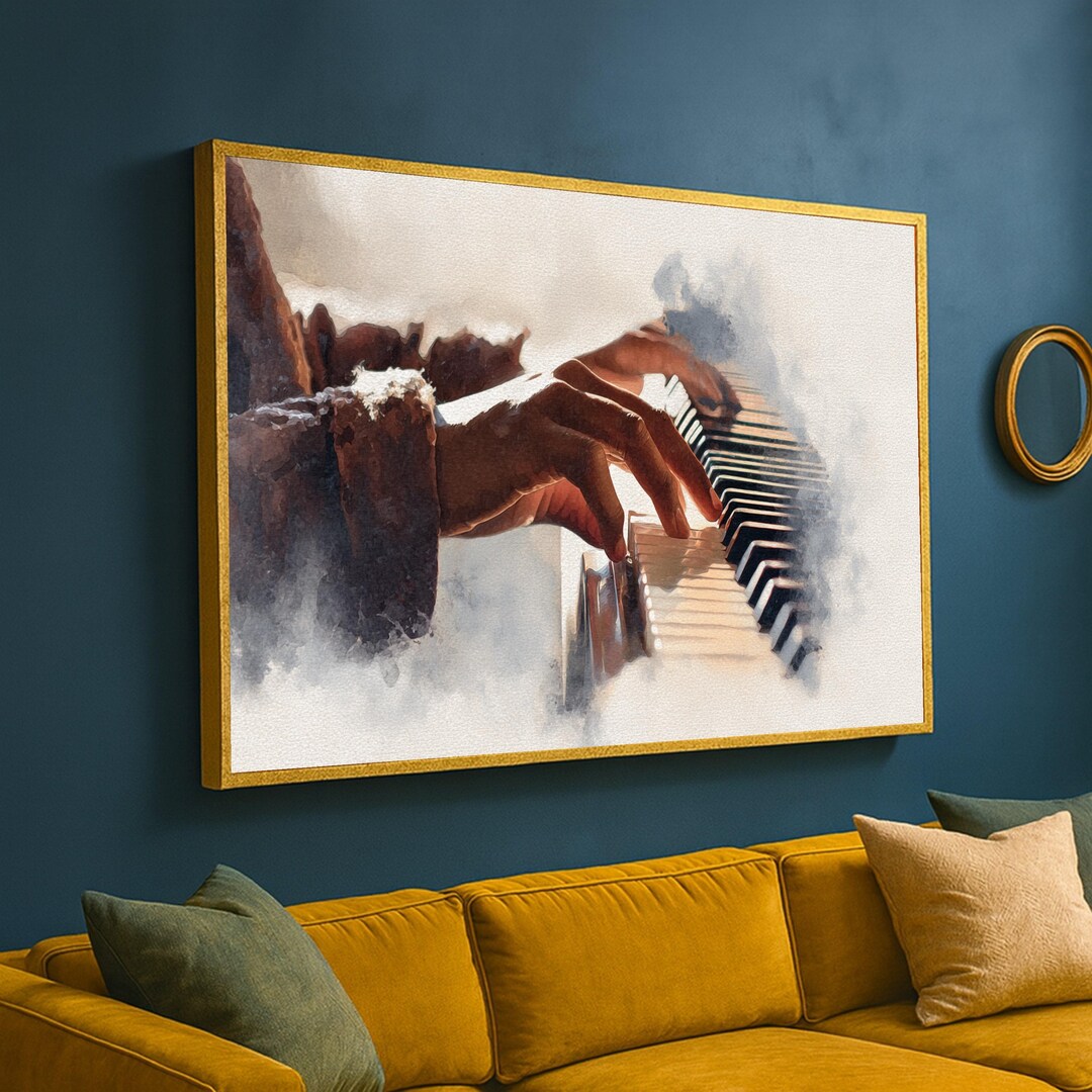 Artistic Piano Playing Canvas Print – Musical Wall Decoration – Piano ...