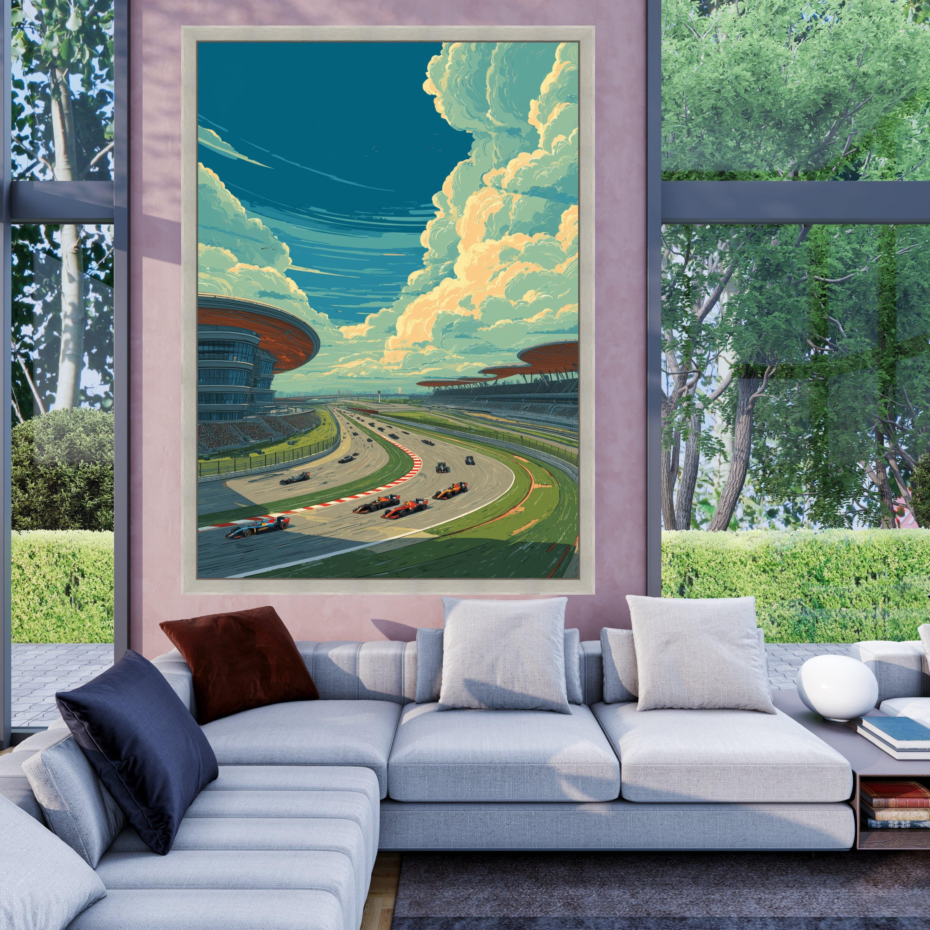 Formula Race Track Canvas Print – Motorsport Wall Decoration – Racing ...