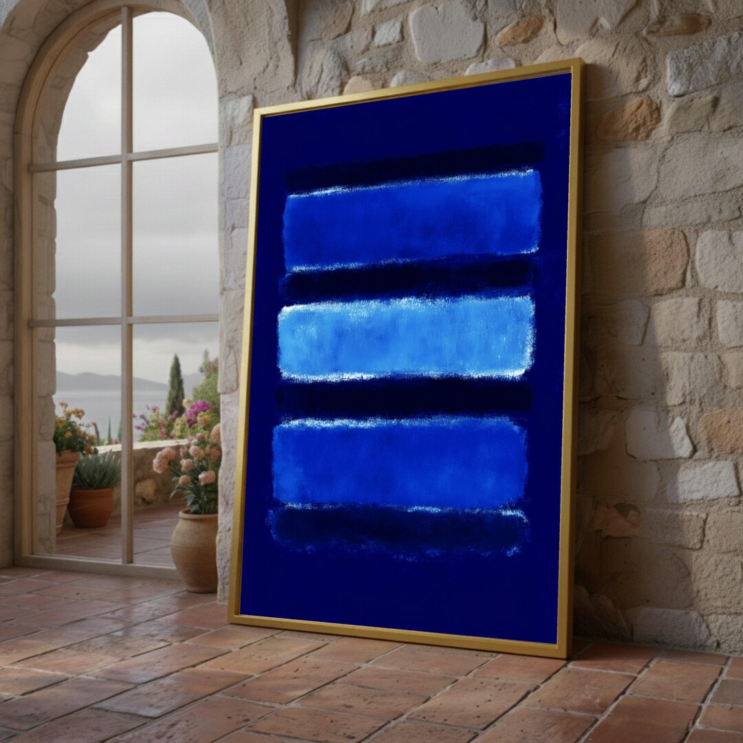 Mark Rothko Style Blue Canvas Print, Abstract Wall Art, Modern Home ...