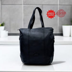 Bolso de hombro de cuero genuino - Bolso de hombro de cuero suave, bolso de trabajo y viaje diario - Cartera de cuero boho - Idea de regalo única para ella