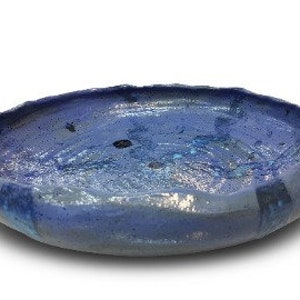 Large Blue Fountain Bowl, Pond Bowl, Hand Pottery, Feng Shi Fountain