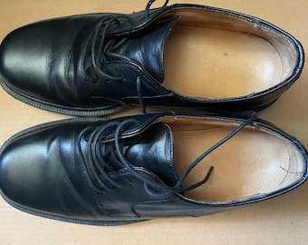 Clarks Herren Größe 9 M Schwarze Anzug Schuhe 36621 Made in Italy