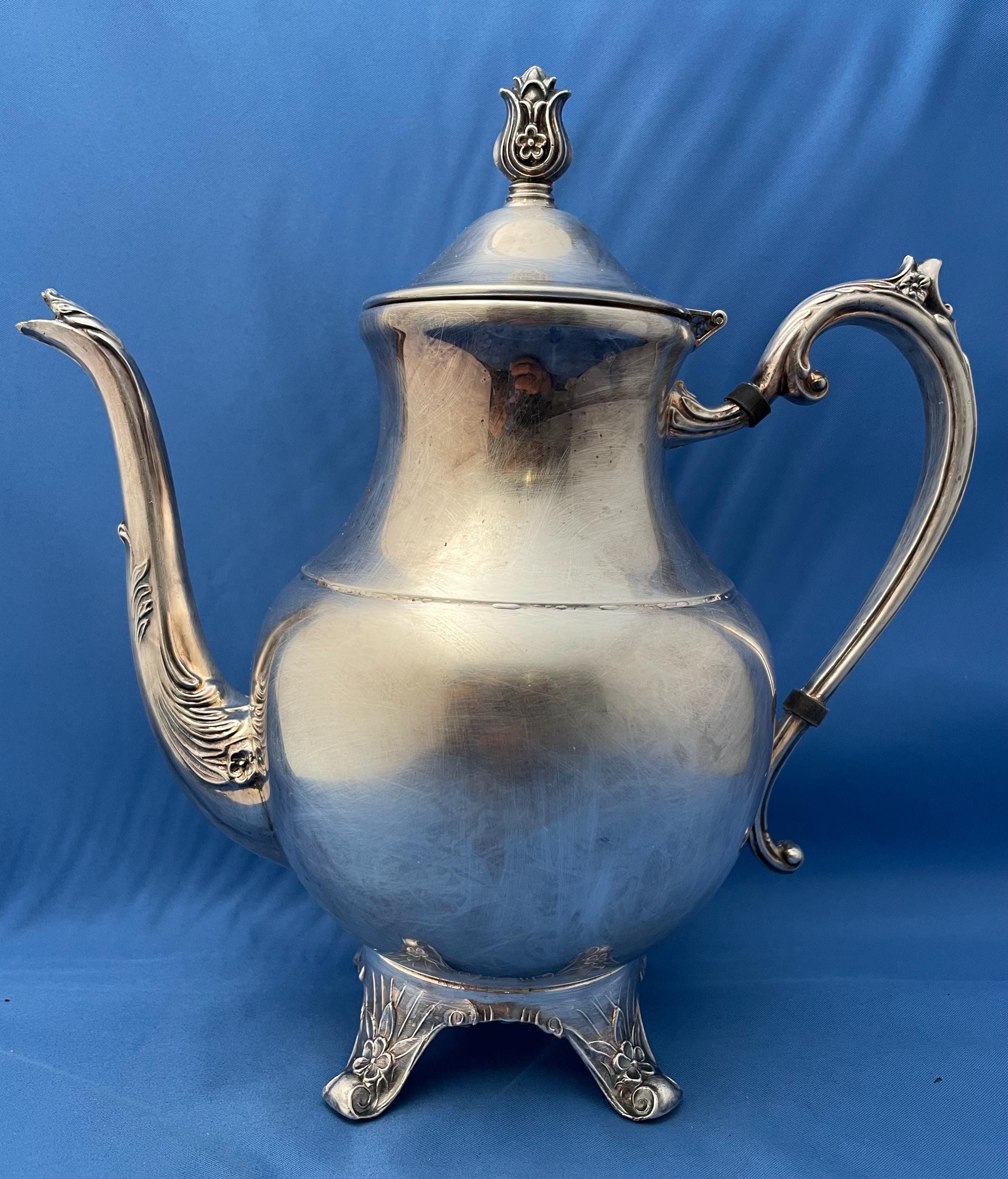 F.B. Rogers Silver Company アンティーク　レア FB Rogers Silver Co. Silver Plate Tea Coffee Pot - Etsy