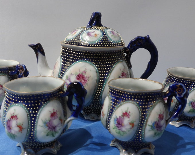 Wallace Baroque Silver Plated Tea Set: 6-piece Coffee & Tea