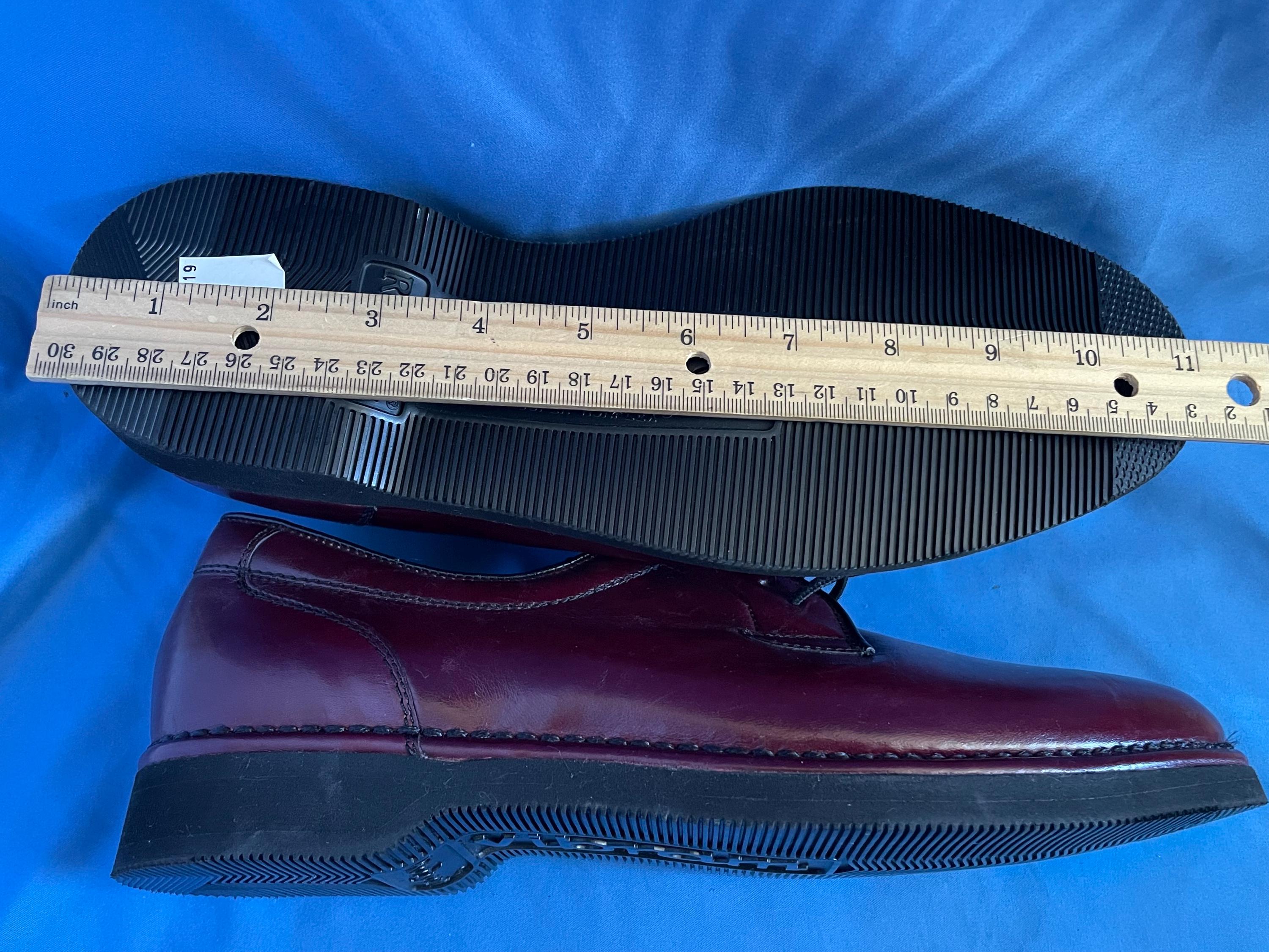 Vintage Mens 8.5 W DresSports Rockport Maroon Leather Oxford Dress Shoes Classic Men main image 2