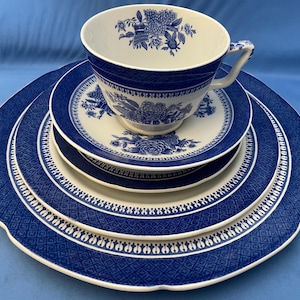 Spode Copeland Fitzhugh Blue and White Fine Stone Plates