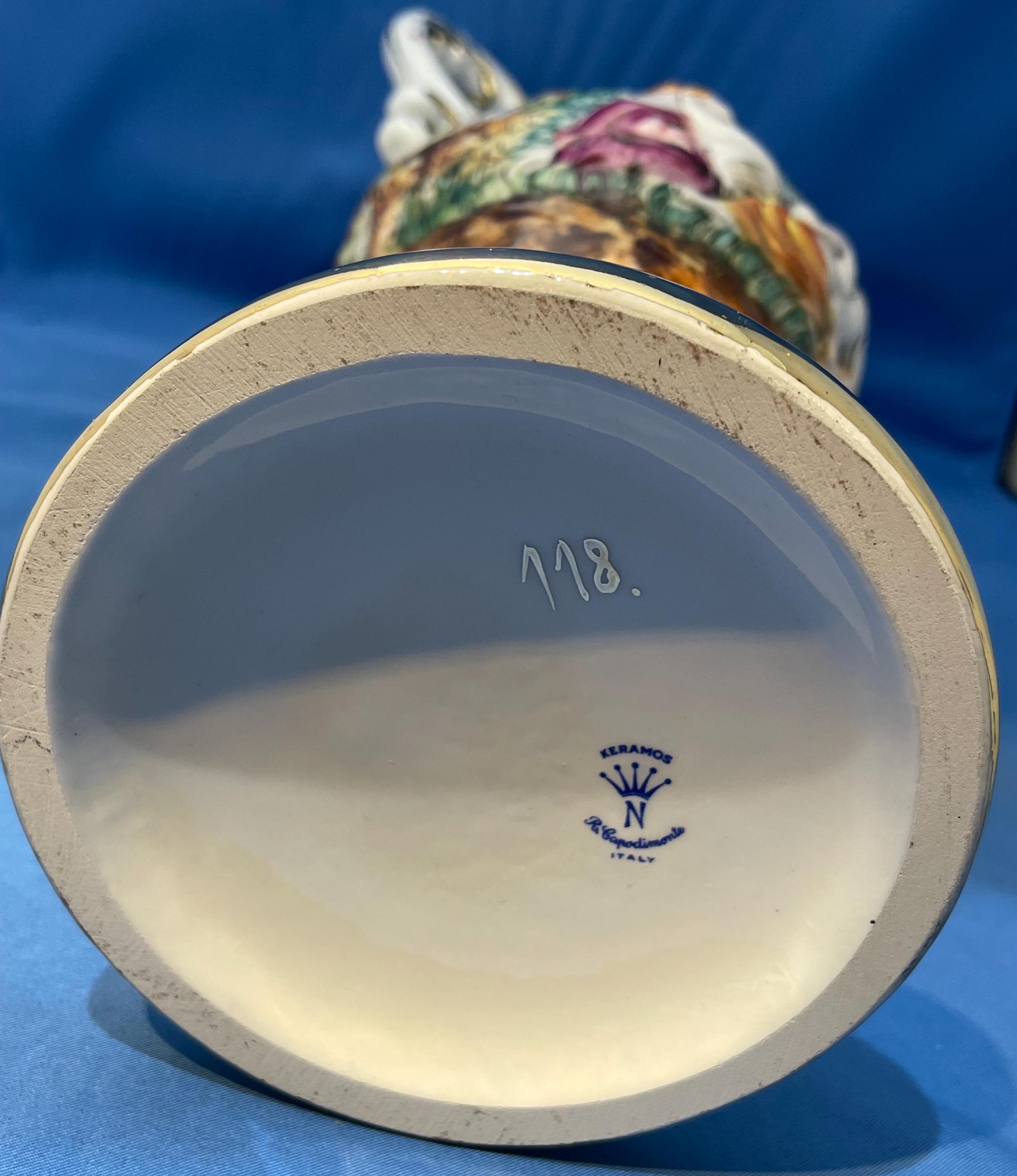 Keramos R. Capodimonte Vintage Italy Vase - Etsy