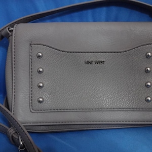 Nine West Crossbody Shoulder Gray Color Flap Bag