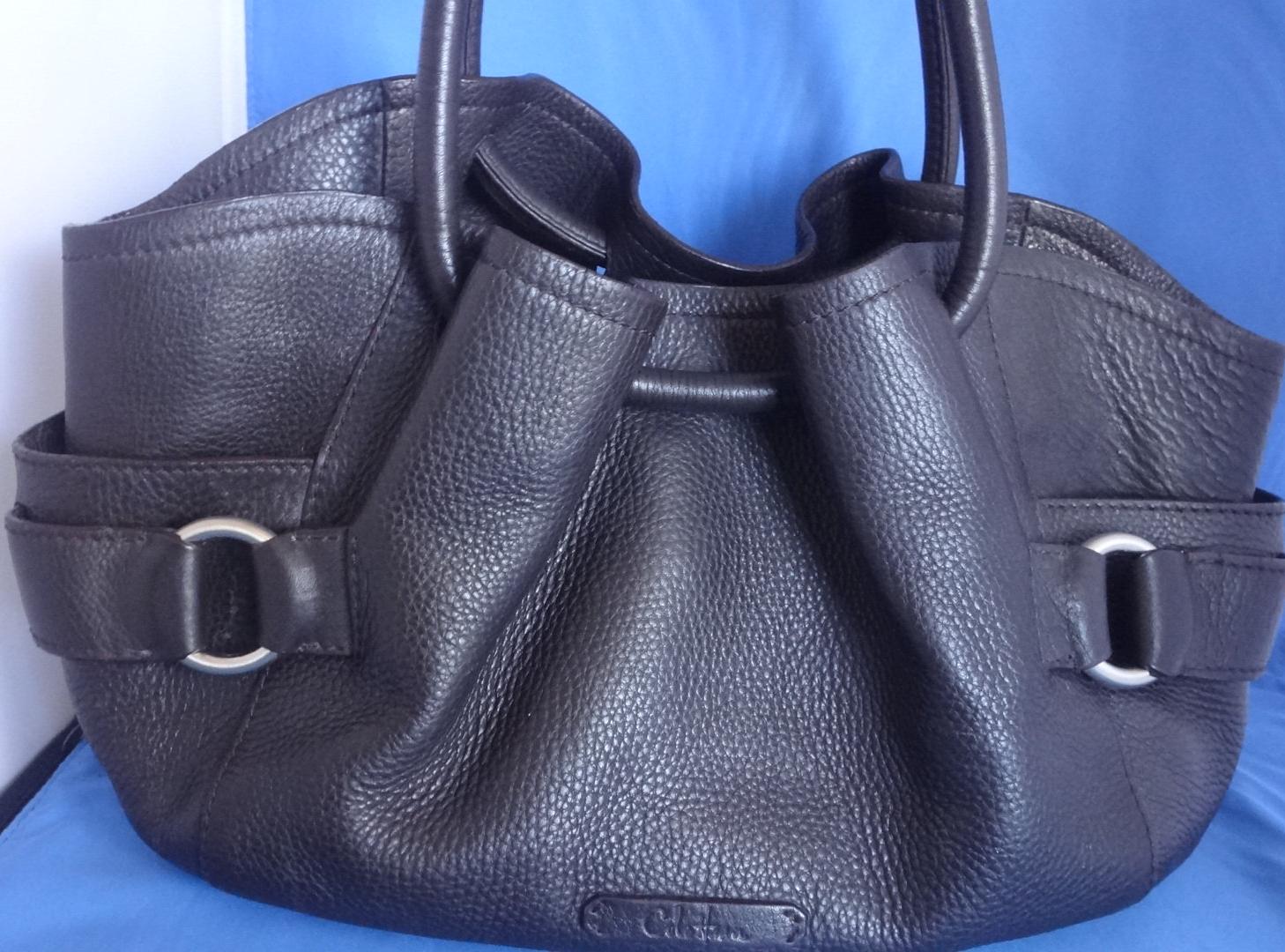 Cole Haan Pebbled Leather bag Vintage COLE HAAN brown pebble leather expandable crossbody  main image 4