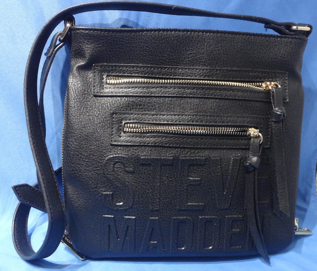 Steven Madden Black Crossbody Shoulder Bag Etsy