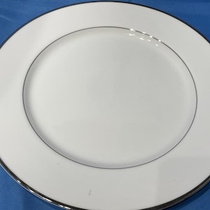 Royal Gallery Fine China Jill 9005P Platinum White Plates