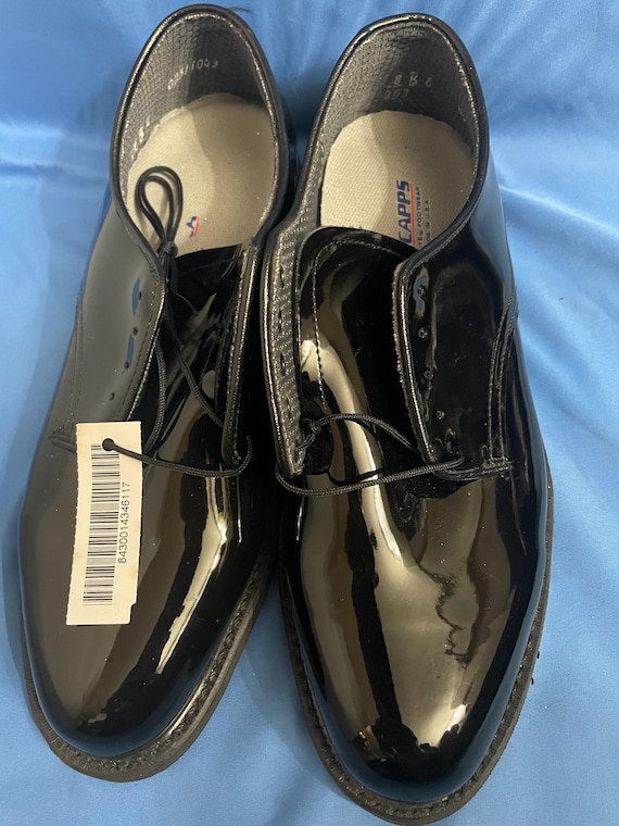 Capps Men High Gloss Uniform Oxford Shoes Size 8 1/2 - Etsy