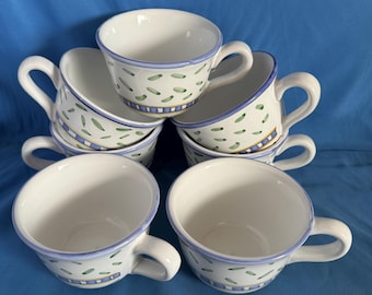 Williams Sonoma Tournesol Pattern Jumbo Cups or Mugs Italy