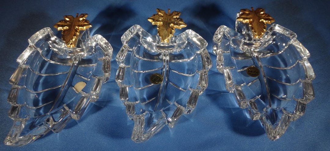 Royal Crystal Rock Leaf Trinkets - Etsy