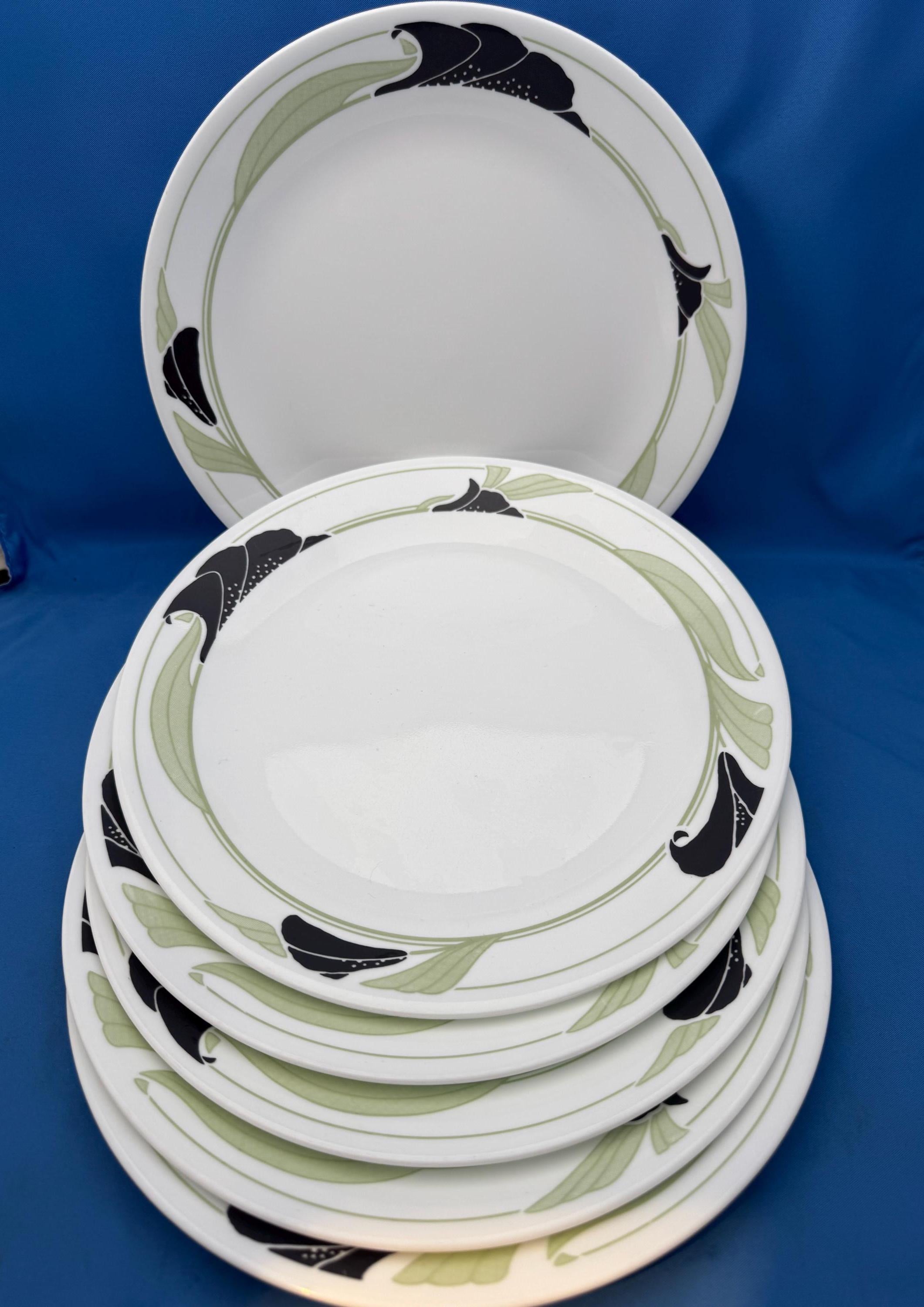 Corelle by Corning Black Orchid Pattern Dinner Plates - Etsy