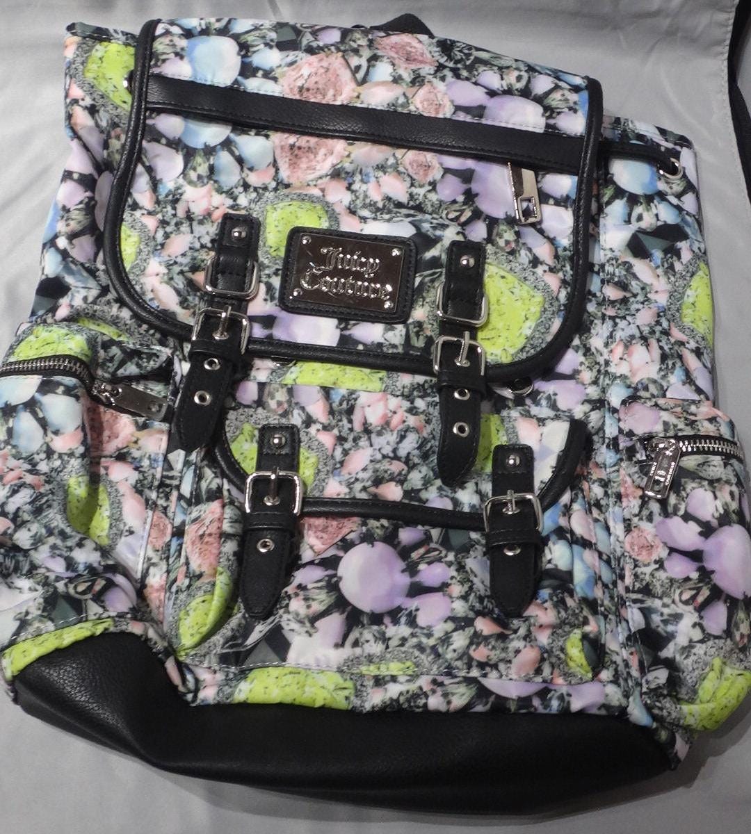 Juicy Couture Floral Drawstring Backpack - Etsy display picture 1