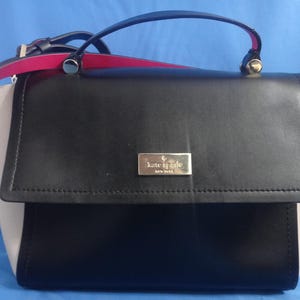 Kate Spade New York Arbour Hill Charline Black and Beige Crossbody Shoulder Handag