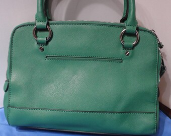 Dana Buchman Green Leather Handbag