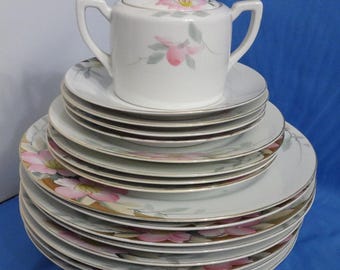 Set of 4 Vintage Noritake Azalea Pattern 10