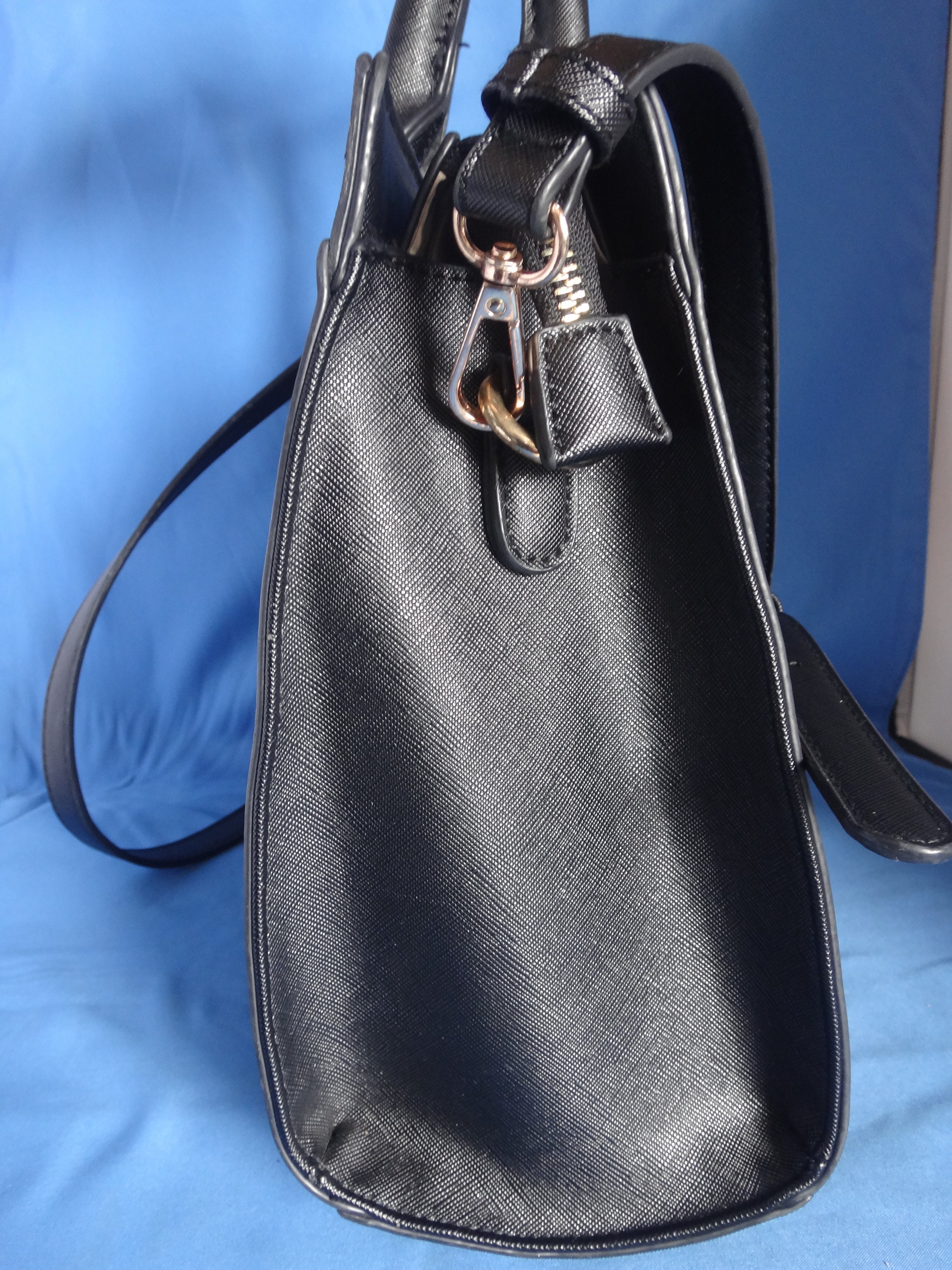 Miztique Vegan Leather Large Black Crossbody Handbag - Etsy Canada