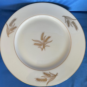 Lenox Harvest Wheat Gold Trim Plates USA