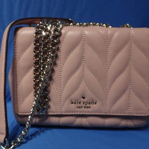Kate Spade New York Pink Leather Mini Quilted Crossbody Shoulder Bag