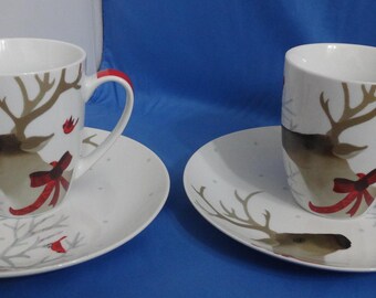 Christmas reindeer mugs