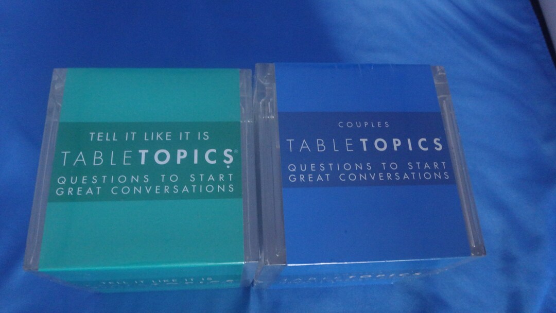 Table Topic Questions to Start a Great Conversation Set of 2 Plus