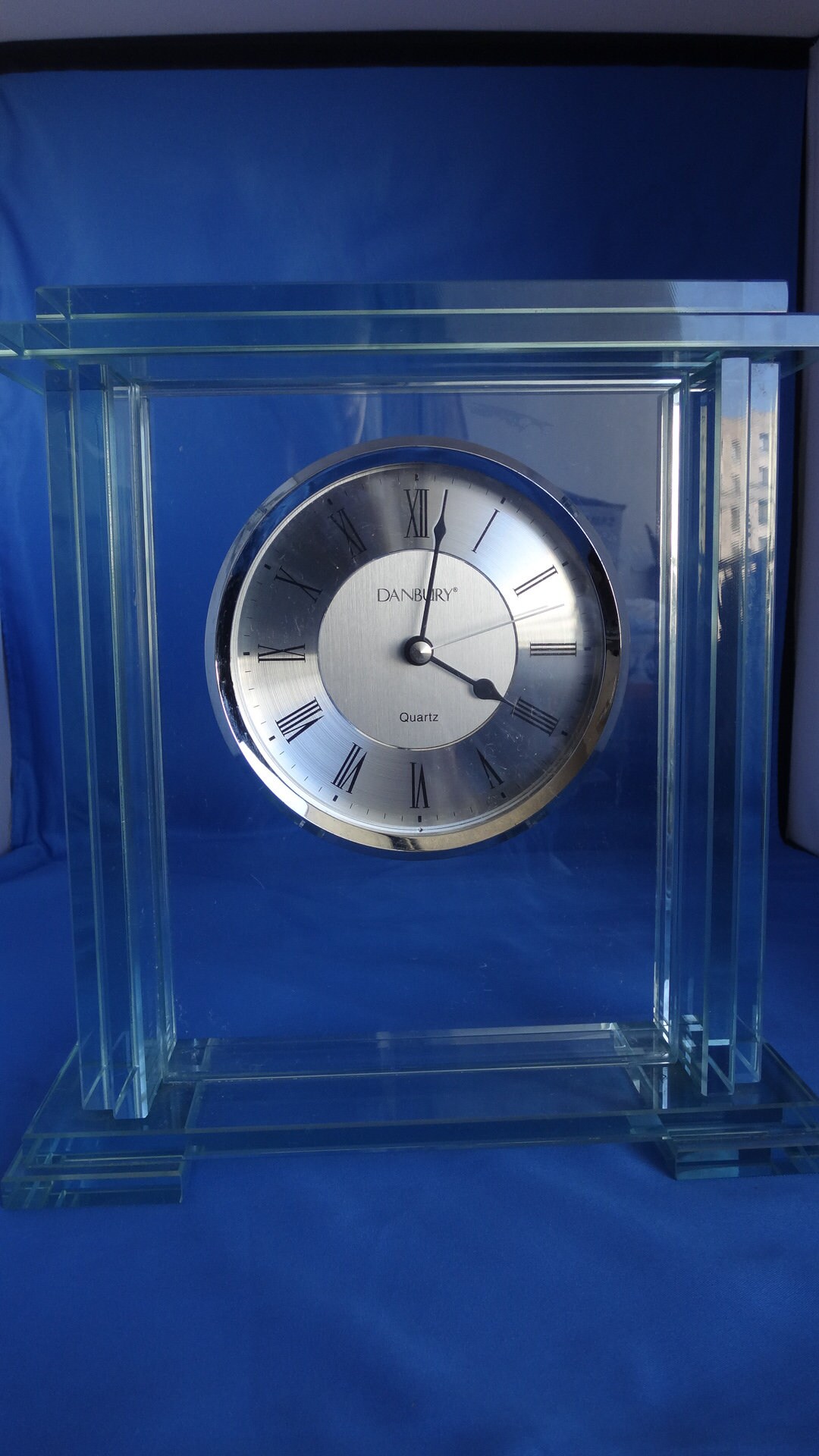 Danbury Glass Desktop Clock Etsy