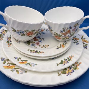 Aynsley Cottage Garden England Fine Bone China Plates