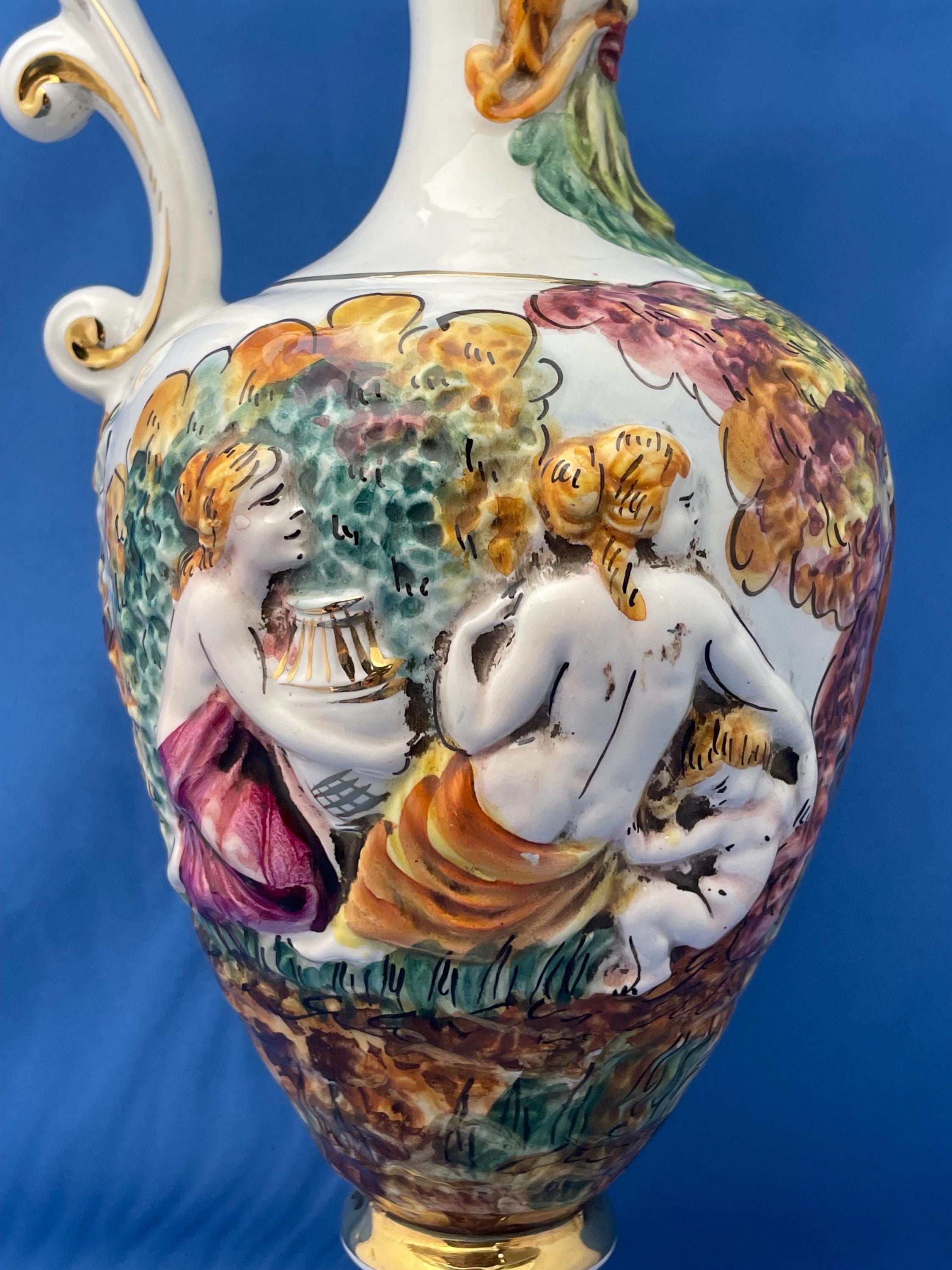 Keramos R. Capodimonte Vintage Italy Vase - Etsy
