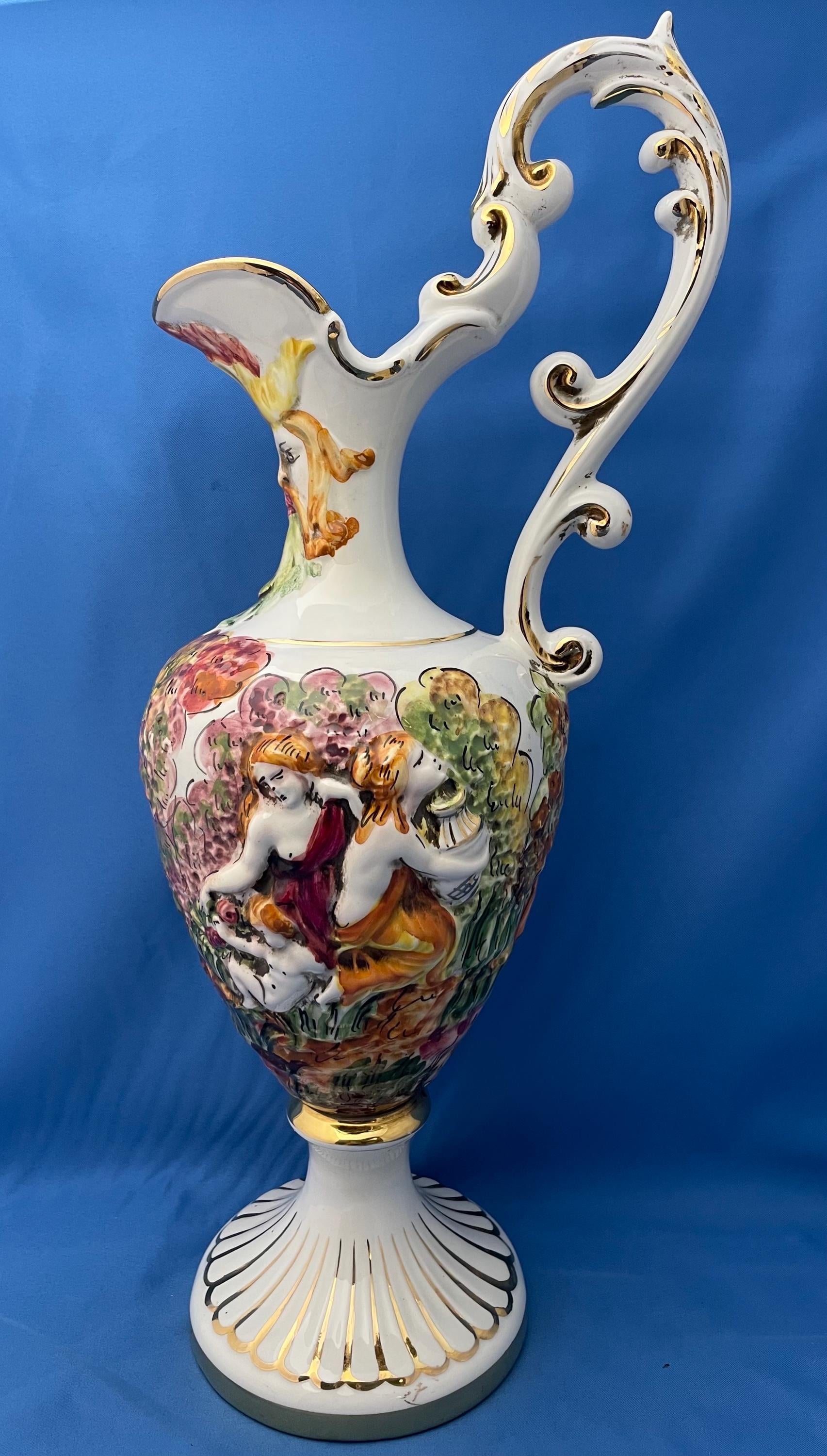 R，CAPODIMONTE  ITALY ポット R，CAPODIMONTE ITALY ポット