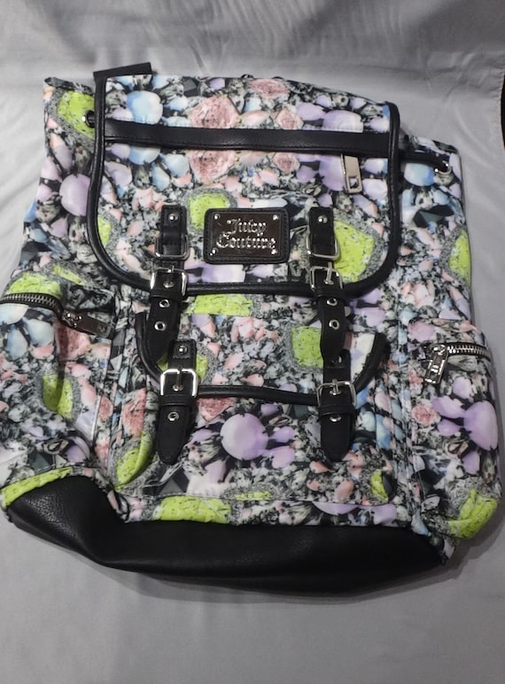 Juicy Couture Floral Drawstring Backpack - image 1
