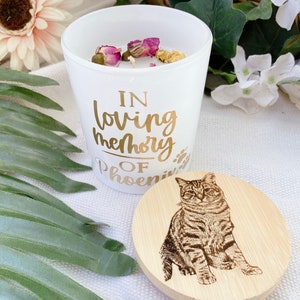 Custom Pet Candle/ Pet Memorial Gifts/ Pet Lover Gift/ Gift for Cat Lover/ Gifts for Pet Owner/ In loving memory Gifts