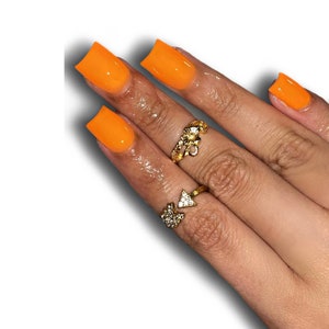 Basic Color Press On Nails: Short Mini Square, Custom Sizing Available