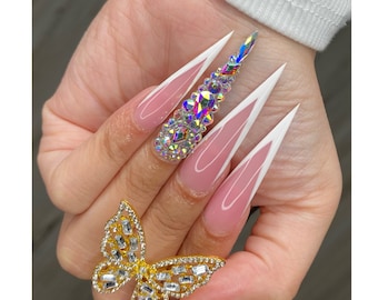 White V-French Set W/Bling
