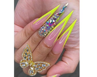 Neon V-French Set W/Bling