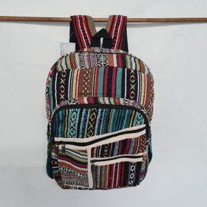 Boho Hippie Backpack Multicolour Colourful Handmade Travel Laptop Sleeve School Made in Nepal